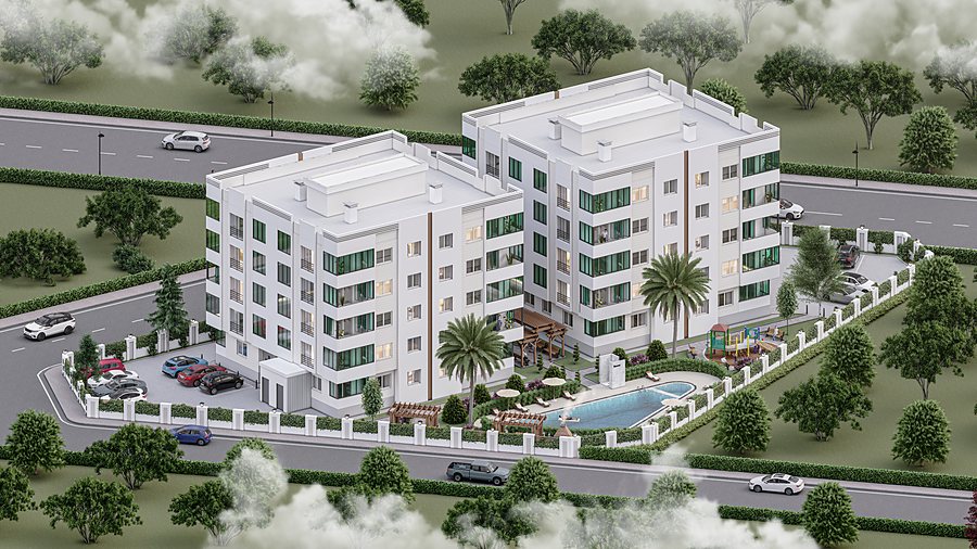 Prestij Konutları — Kuşbakışı Görünüm